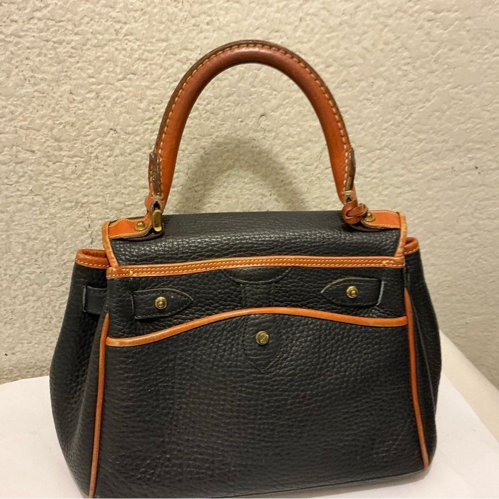 Dooney & Bourke Essex all weather Black and Tan Satchel - Picture 3 of 9